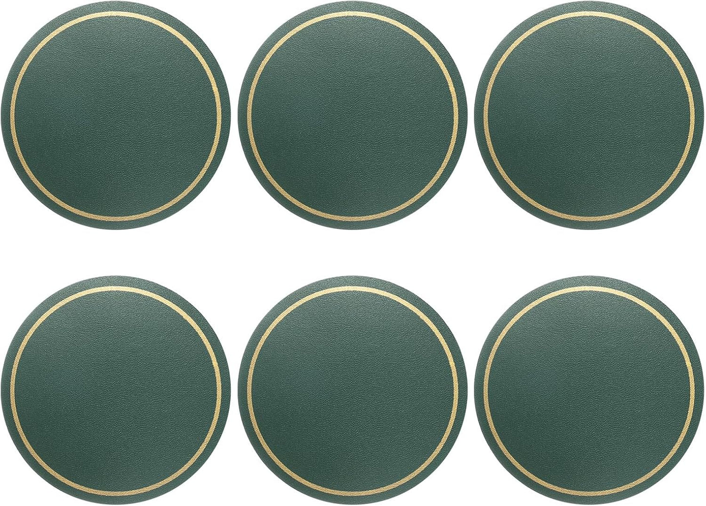 Dessous de verre – 6 Pièces, 4 Pouces, vert