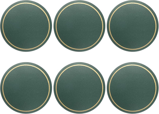 Dessous de verre – 6 Pièces, 4 Pouces, vert