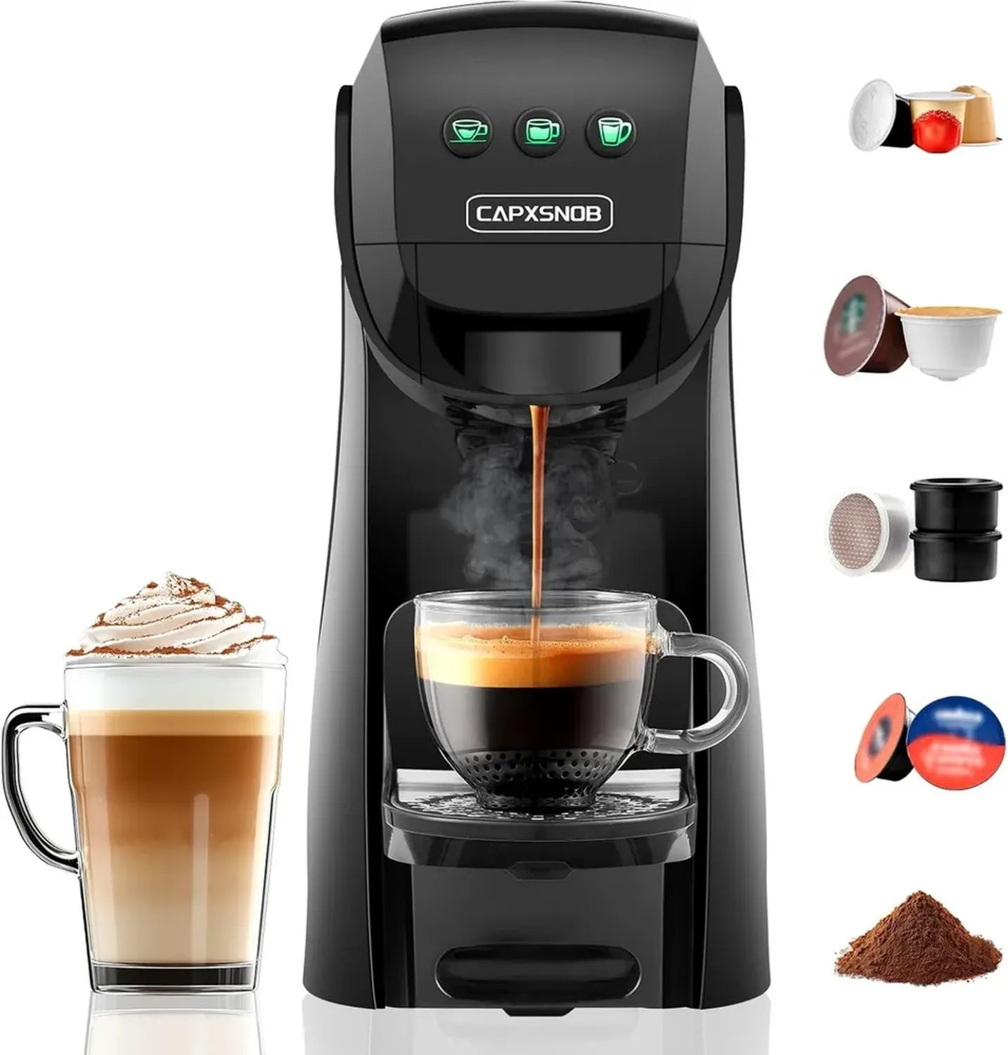 Machine à Café Multi-Capsules 5-en-1 pour Maison et Bureau